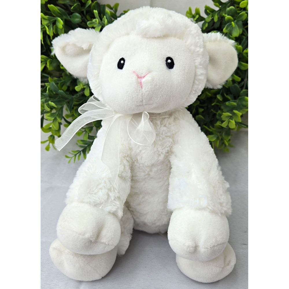 Baby GUND Little Blessing LENA LAMB Musical Wind Up Plush 10" White Sheep 319737